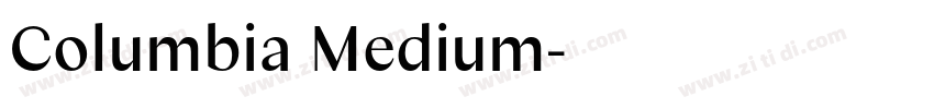Columbia Medium字体转换